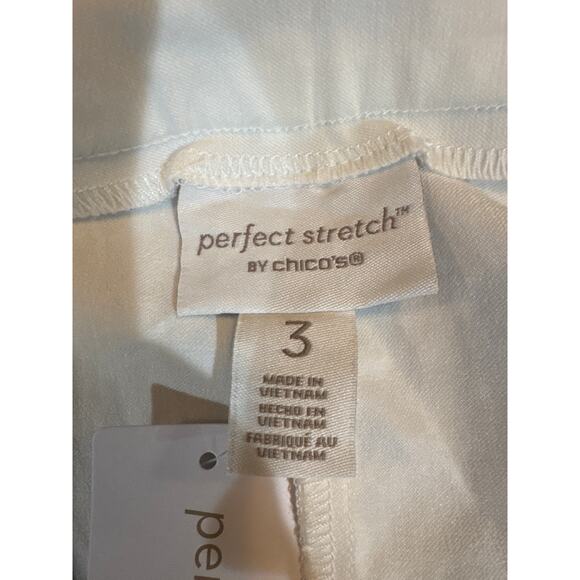 Chico's Perfect Slim Strech in Alabaster Women's Size 3 - Picture 6 of 12
